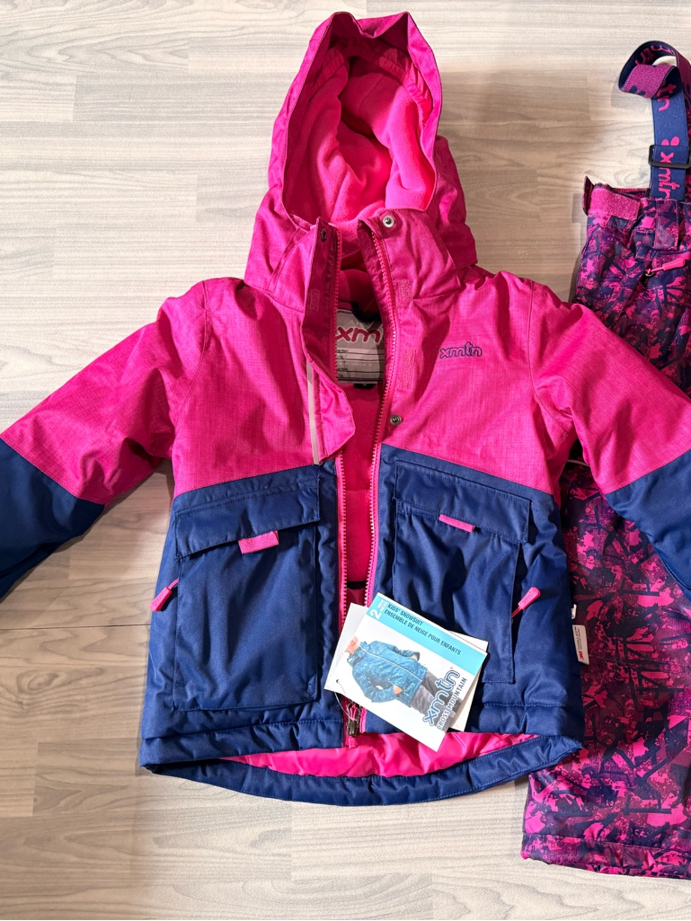 3M Thinsulate Kids Pink and Navy Puffer Jacket